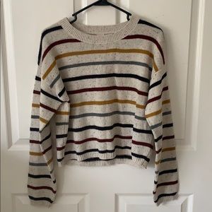 Striped crop sweater